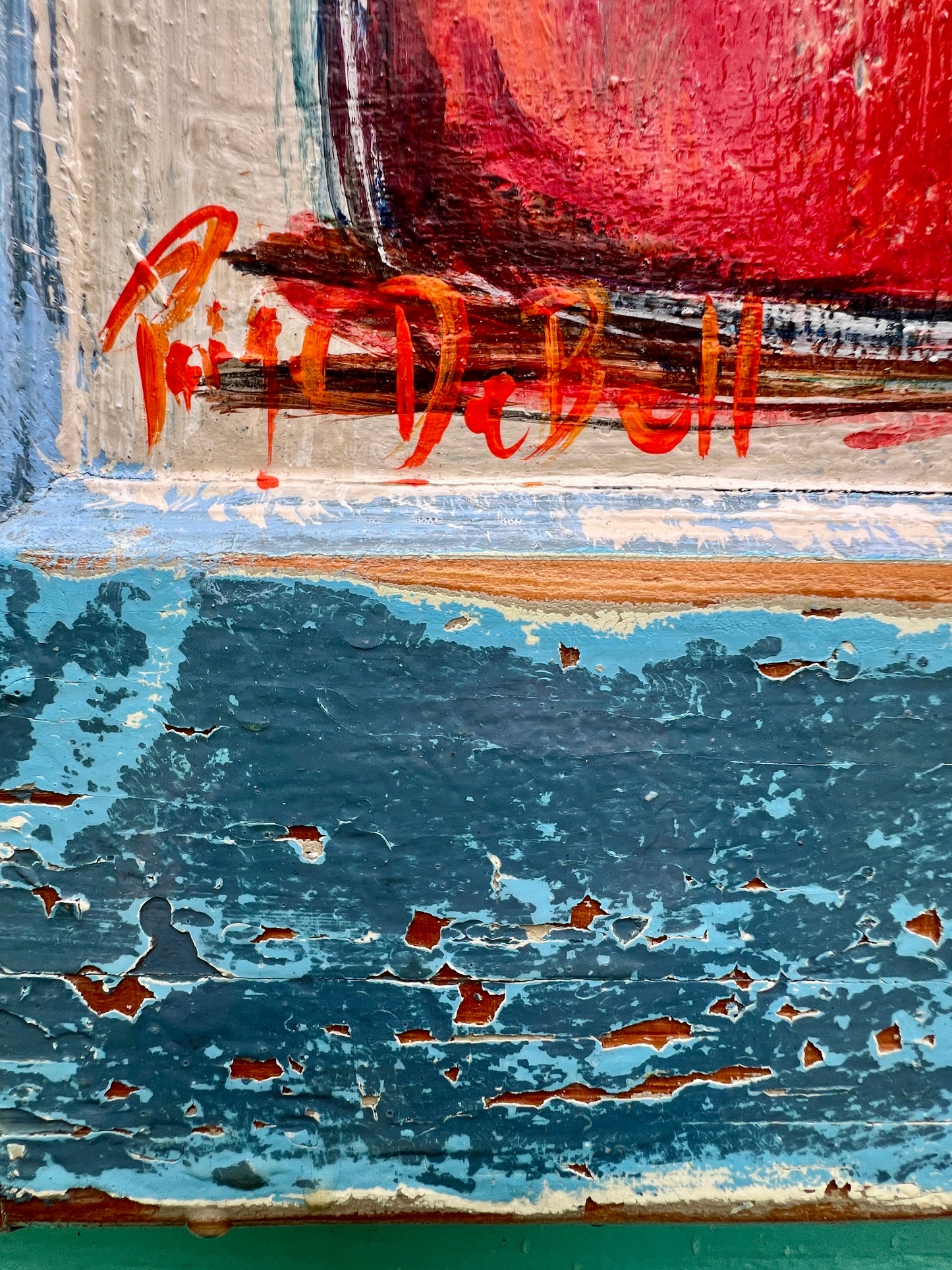 CRAWFISH BOIL BLOODY MARY * Original Painting on reclaimed wood * New Orleans artist Paige DeBell