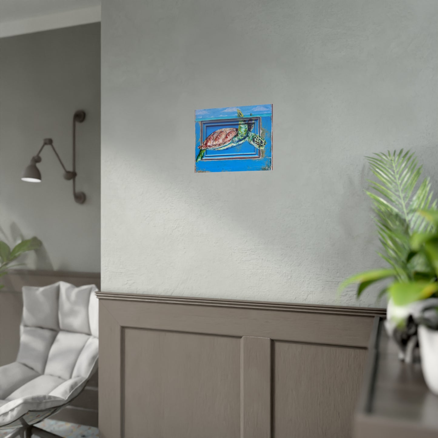 Sea Turtle fine art painting Rolled Posters