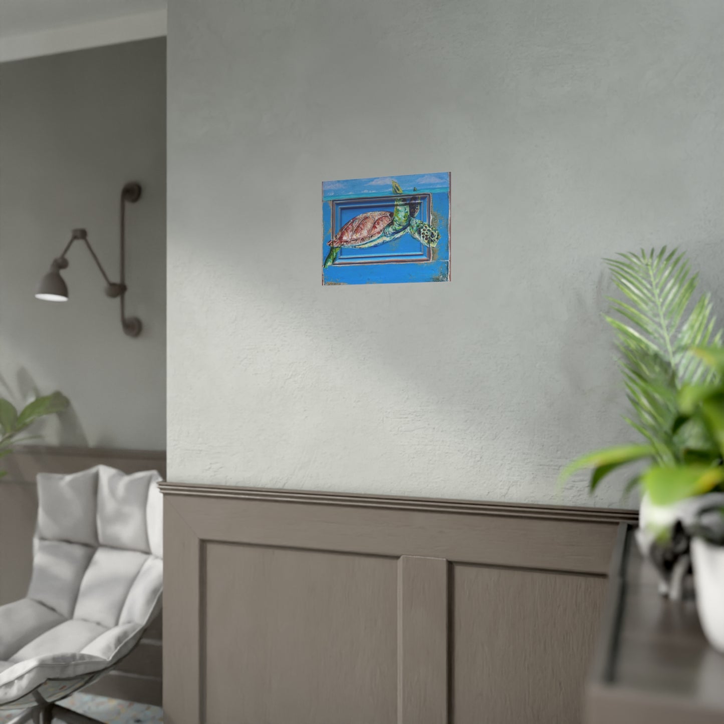 Sea Turtle fine art painting Rolled Posters
