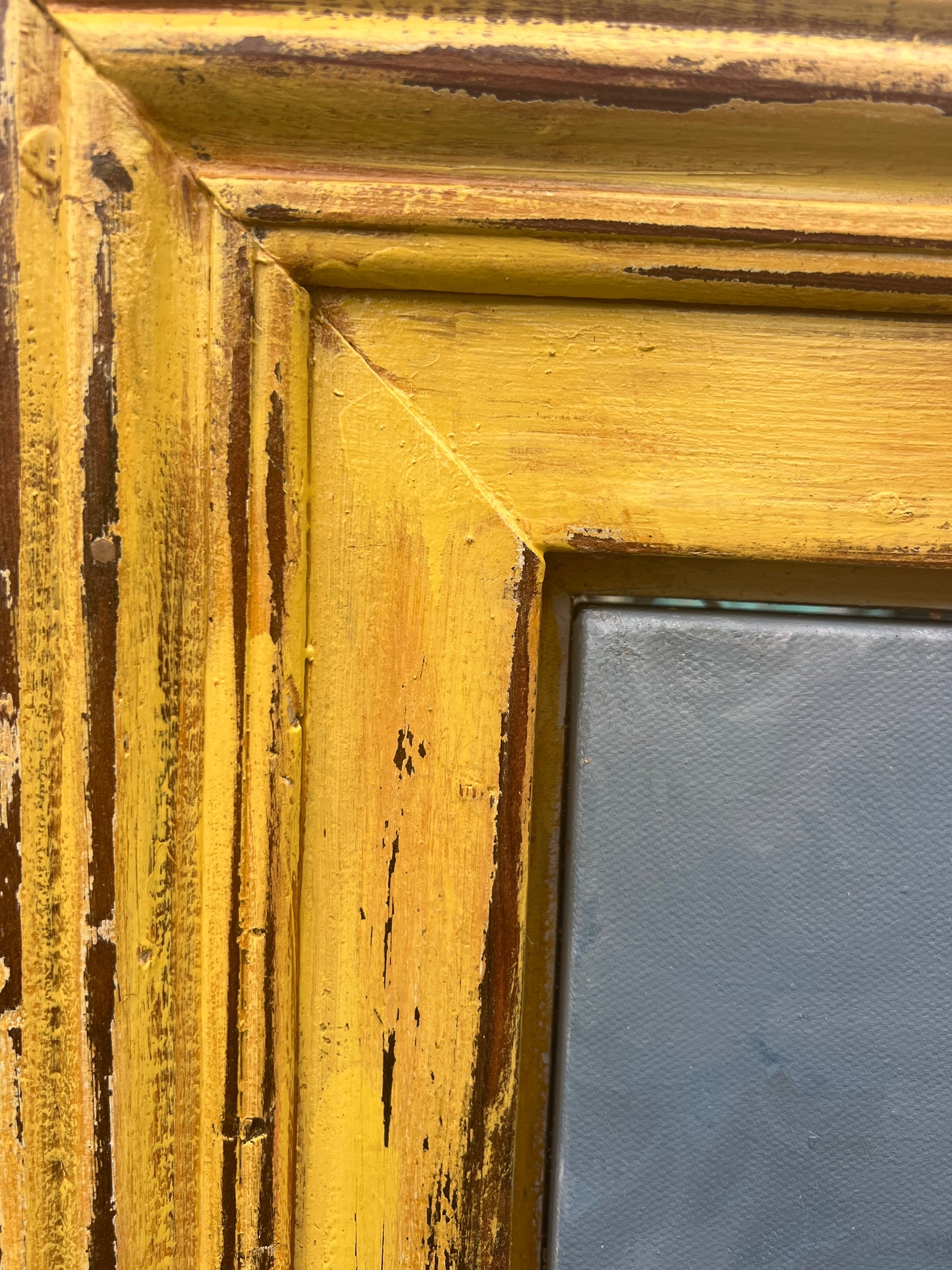 AMBER REFLECTIONS**Original Alligator and Butterfly Painting on architectural salvage from New Orleans artist, Paige DeBell. 20” x 44”