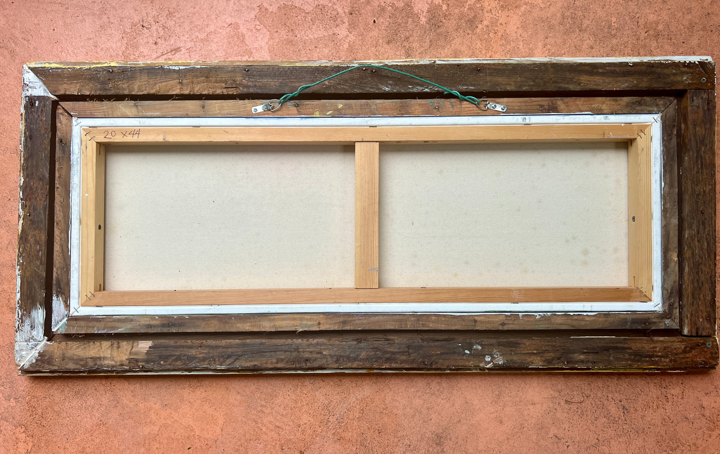 AMBER REFLECTIONS**Original Alligator and Butterfly Painting on architectural salvage from New Orleans artist, Paige DeBell. 20” x 44”
