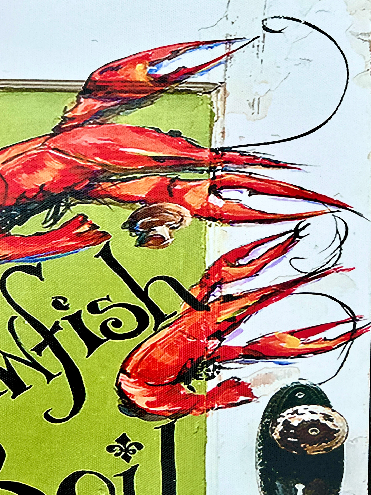 CRAWFISH BOIL Painting**Gallery Wrapped Giclee 20” x16" ** New Orleans artist,Paige DeBell