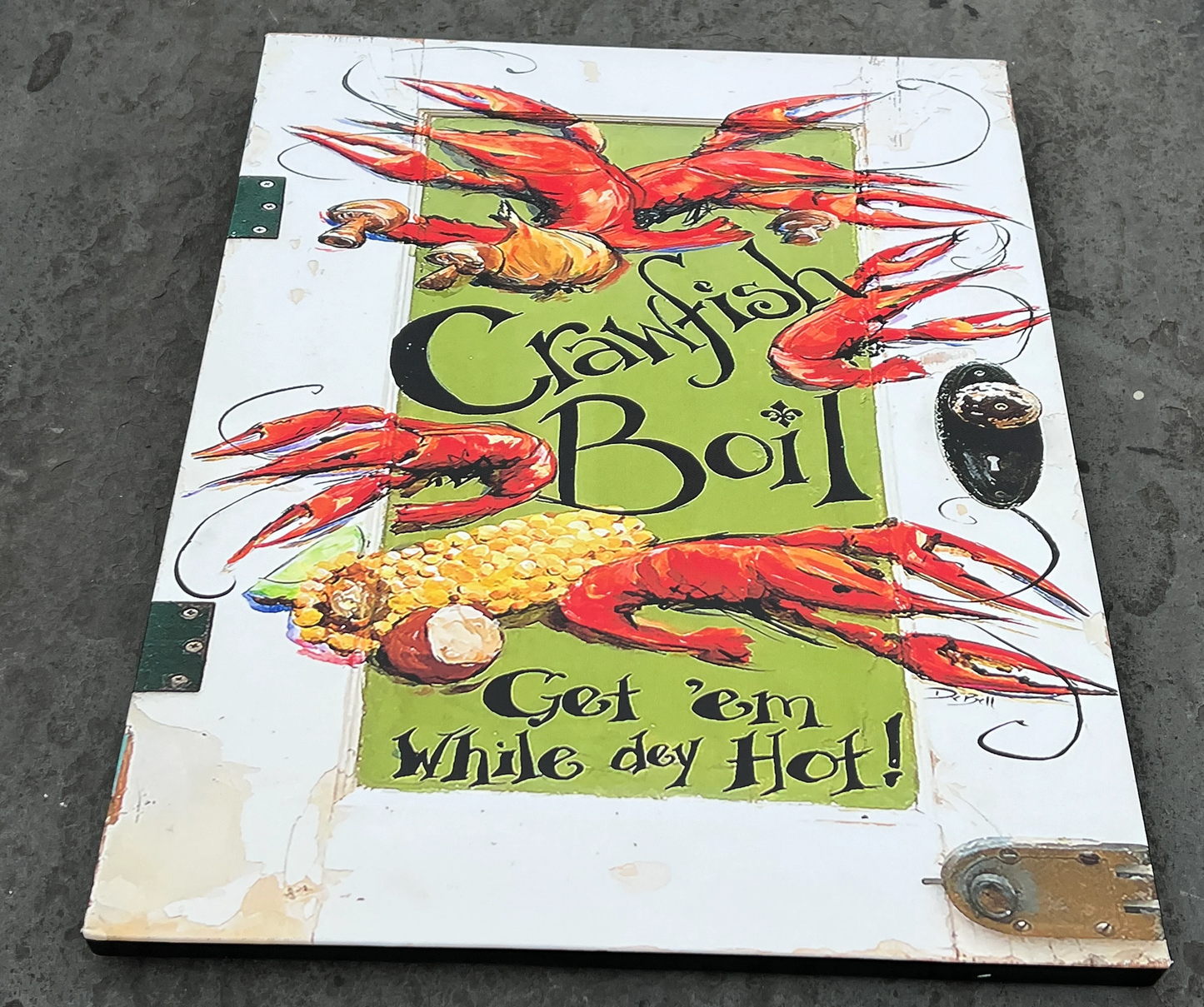 CRAWFISH BOIL Painting**Gallery Wrapped Giclee 20” x16" ** New Orleans artist,Paige DeBell