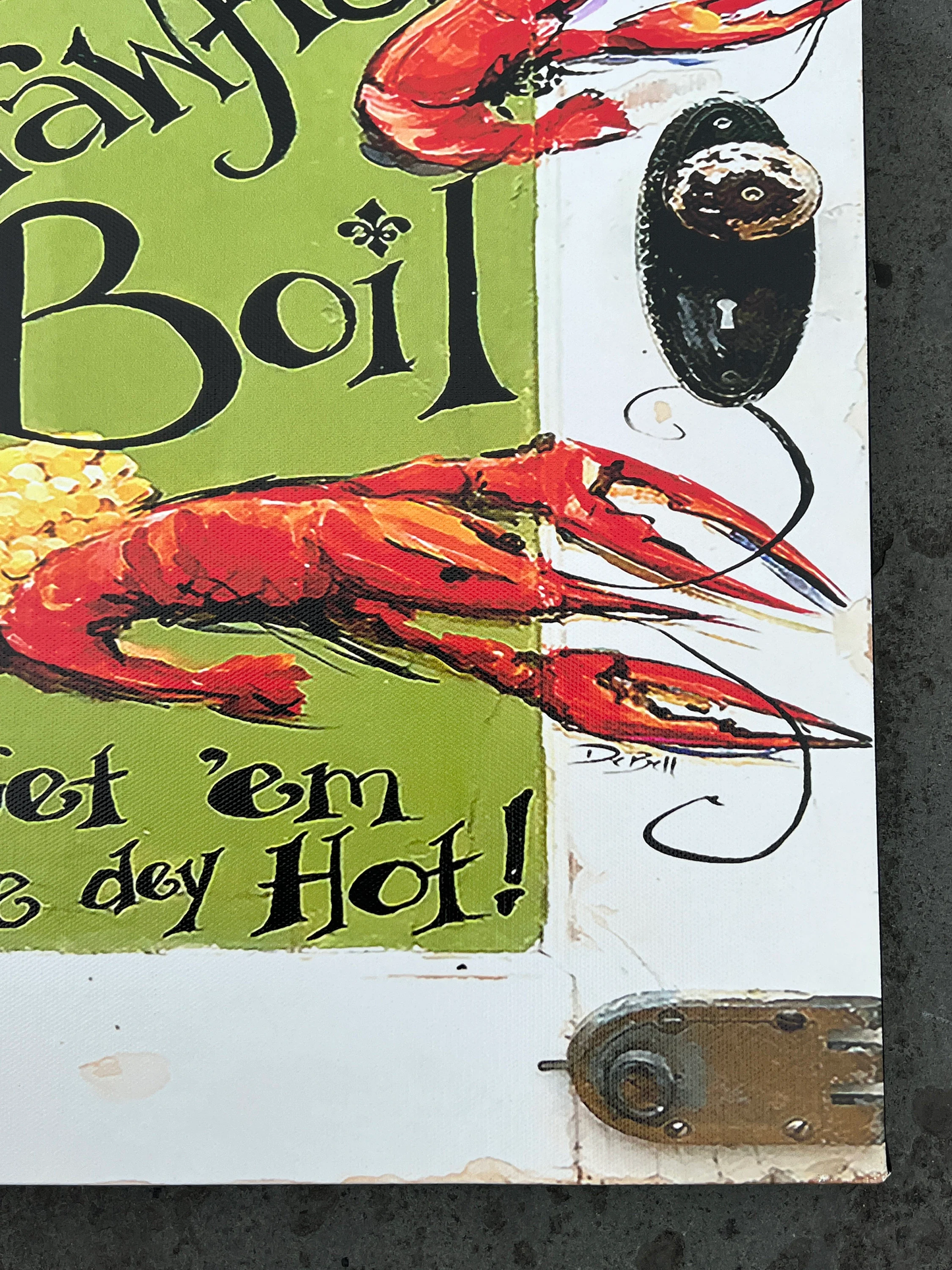 CRAWFISH BOIL Painting**Gallery Wrapped Giclee 20” x16" ** New Orleans artist,Paige DeBell