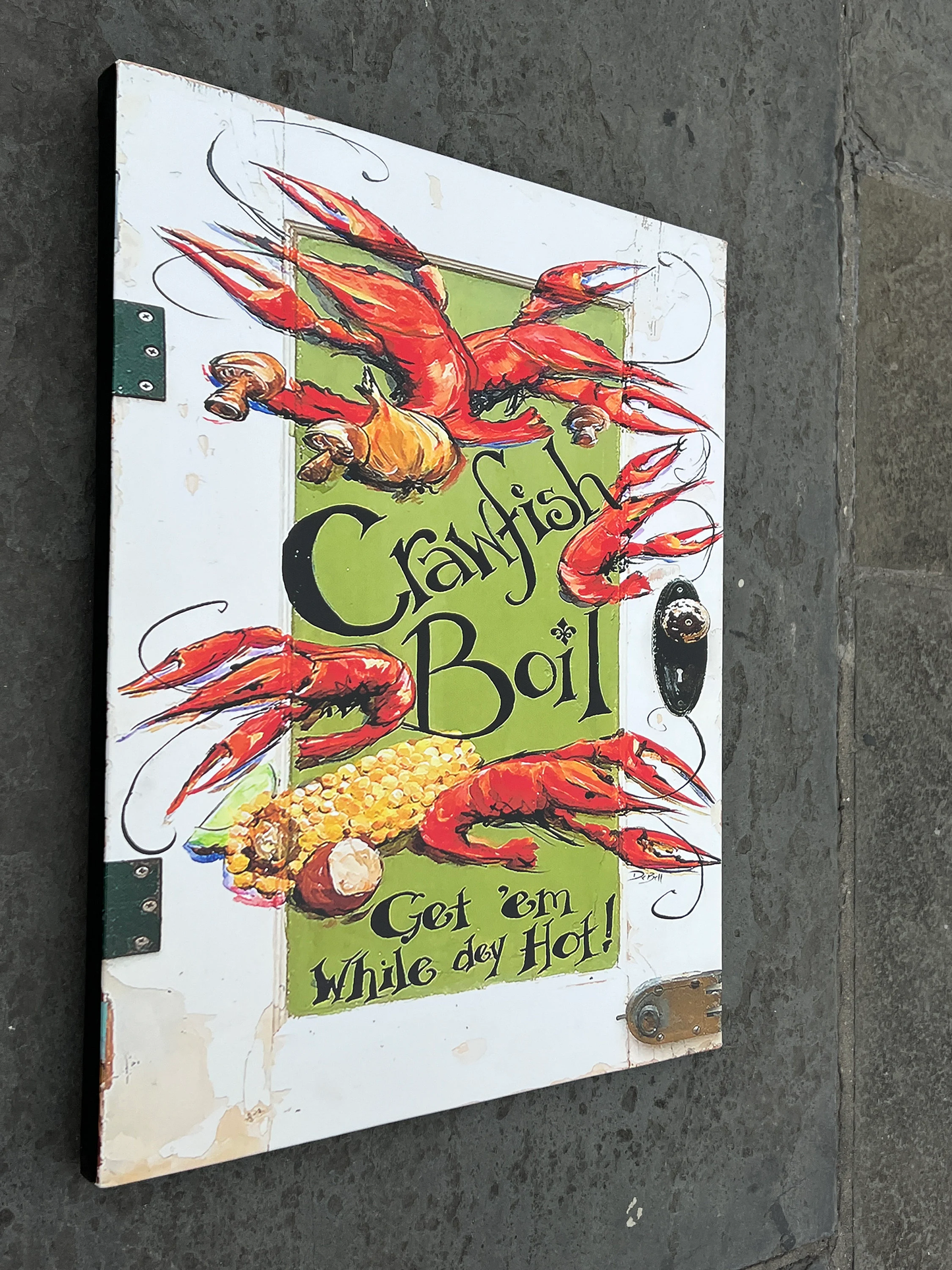 CRAWFISH BOIL Painting** Gallery Wrapped Giclee 16" x 20" ** New Orleans artist, Paige DeBell