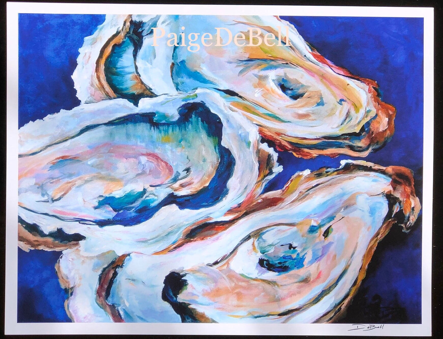ABSTRACT OYSTER PAINTING ** 11" x14" Print of my original painting by New Orleans artist, Paige DeBell