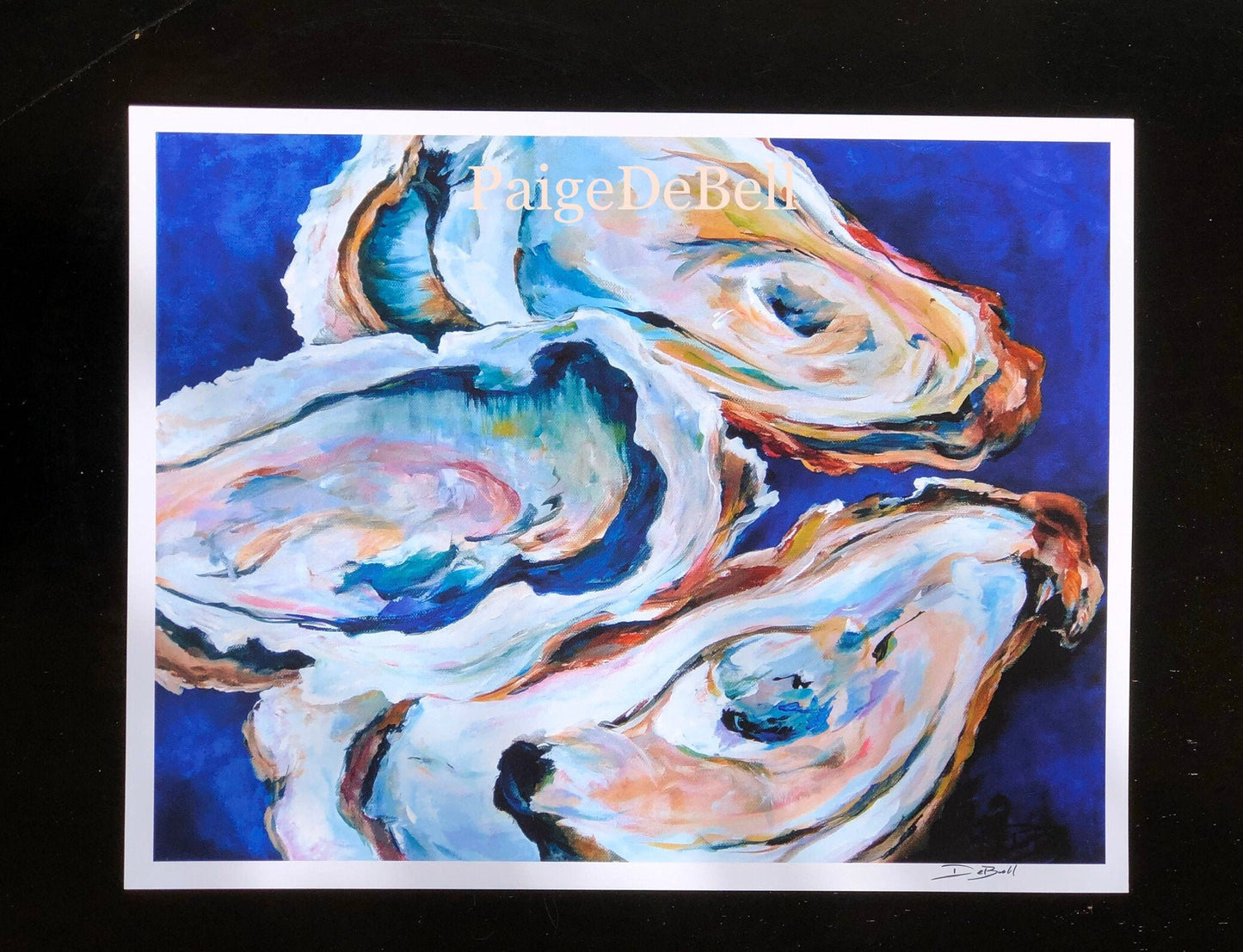 ABSTRACT OYSTER PAINTING ** 11" x14" Print of my original painting by New Orleans artist, Paige DeBell