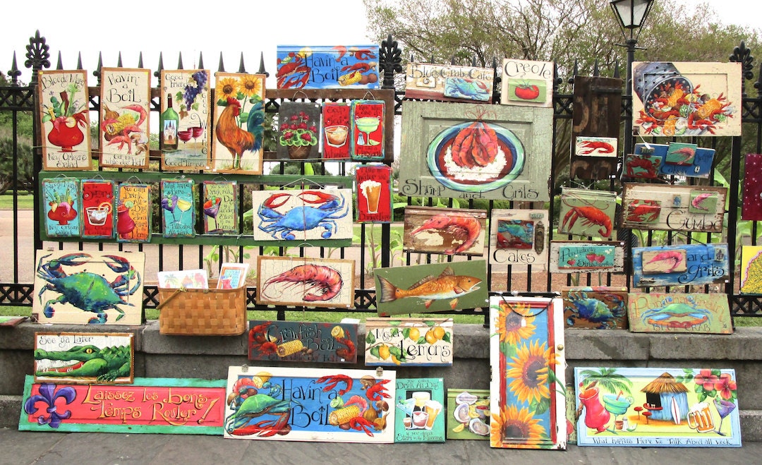 CHARGRILLED OYSTERS PAINTING ** 11"x14" Print of my original painting Crescent City Chargrilled Oysters by New Orleans artist, Paige DeBell