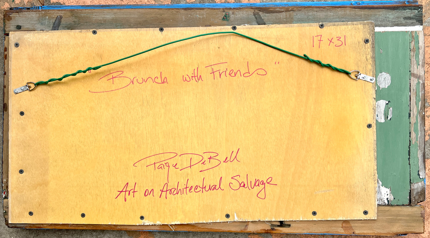 BRUNCH With FRIENDS * Six Bloody Marys on Architectural Salvage by New Orleans artist, Paige DeBell.