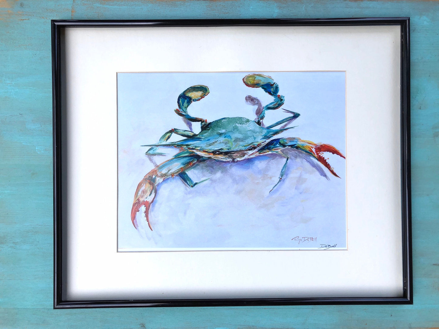 GRAND ISLE CRAB Painting** 11" x14" Print of my original Crab Painting by New Orleans artist, Paige DeBell