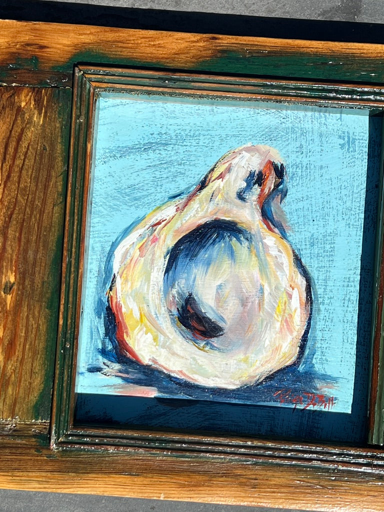 OYSTER SHELLS Original Painting by Paige DeBell on Architectural Salvage from New Orleans