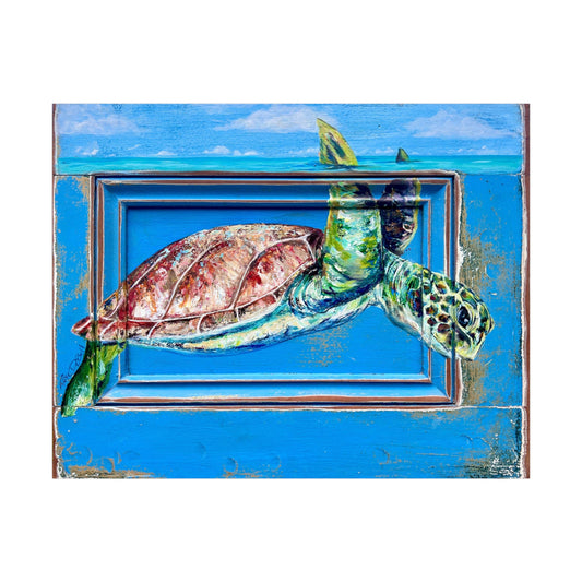 Sea Turtle fine art painting  Rolled Posters