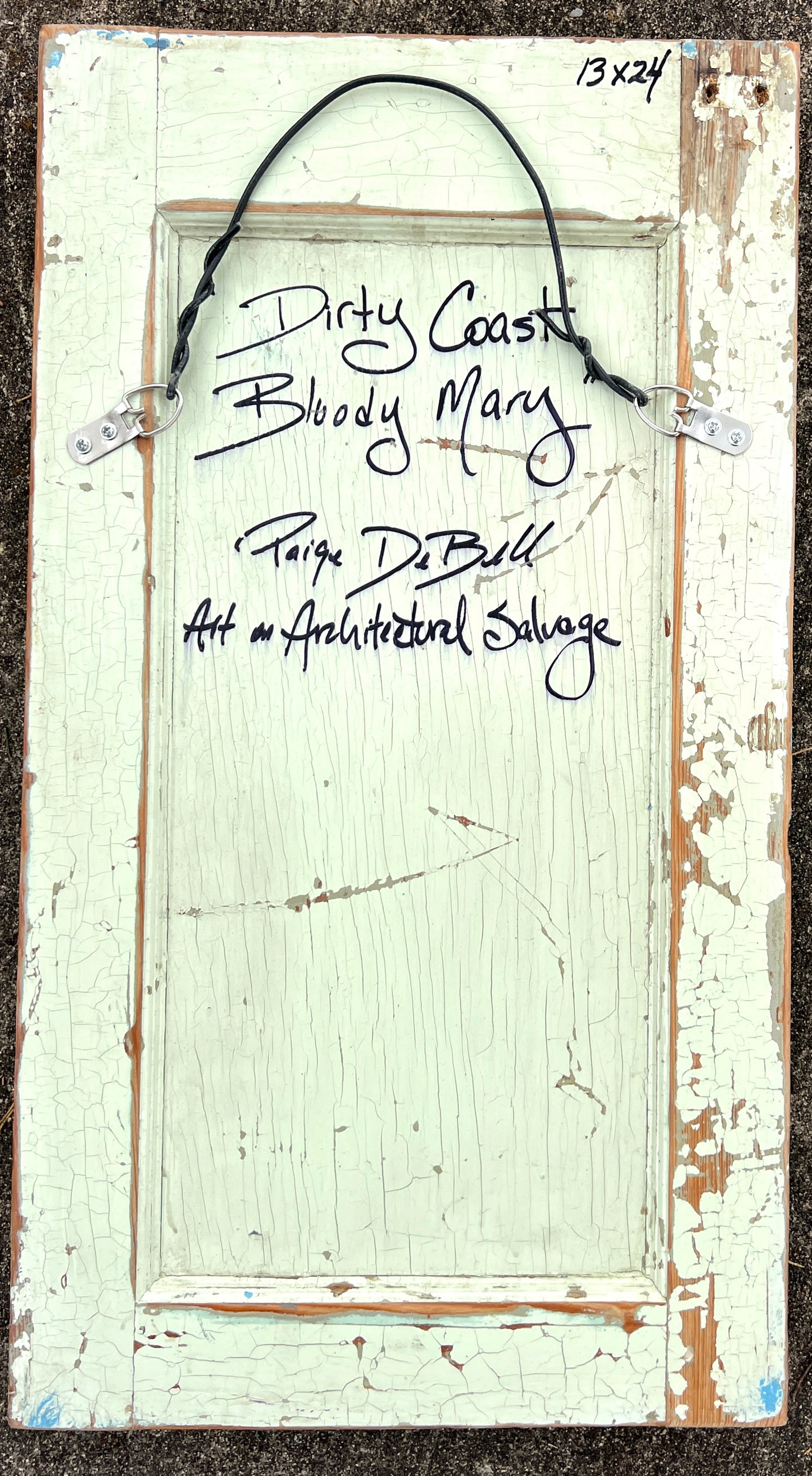 DIRTY COAST BLOODY MARY * Original Painting on reclaimed wood * New Orleans artist Paige DeBell