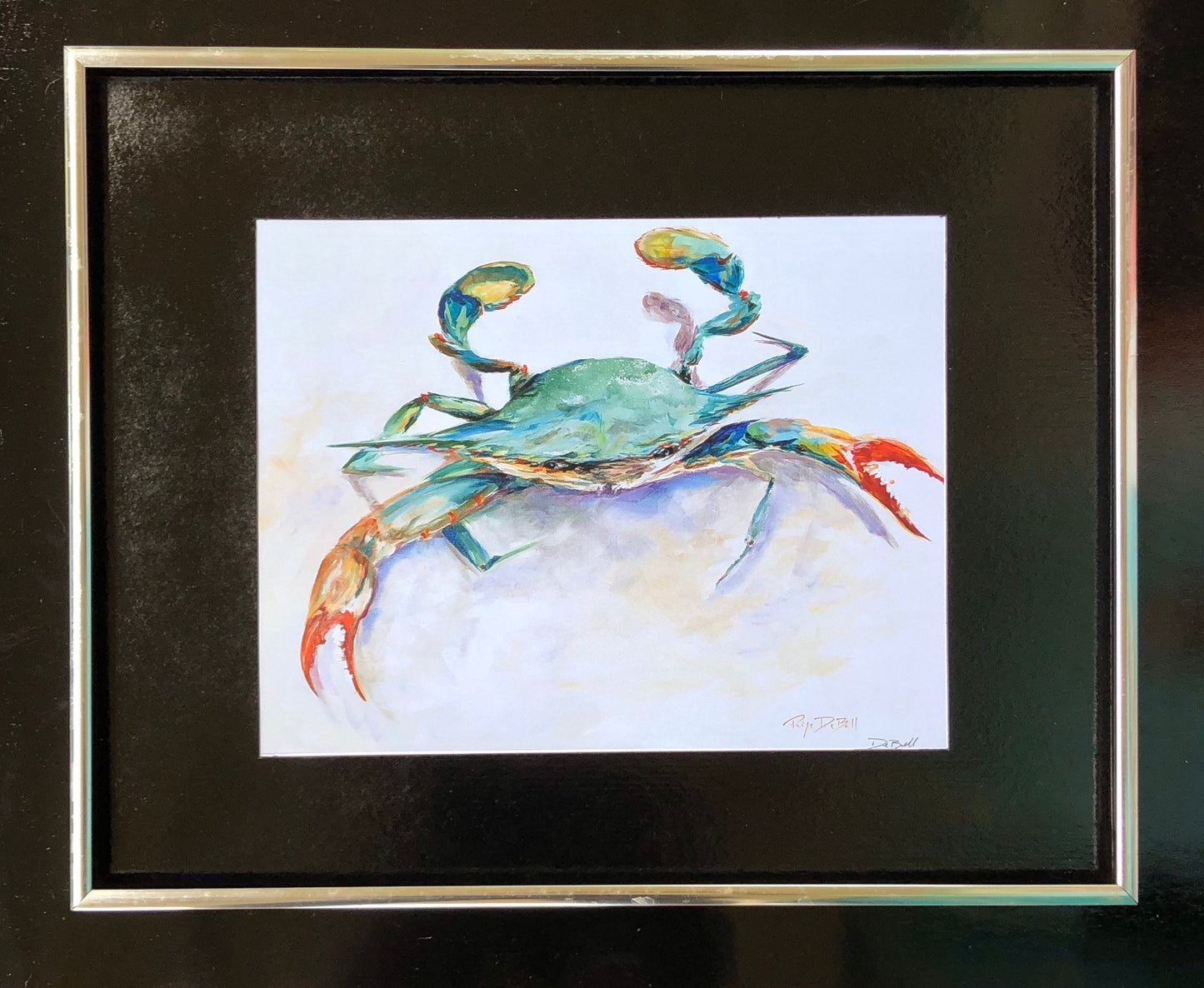 GRAND ISLE CRAB Painting** 11" x14" Print of my original Crab Painting by New Orleans artist, Paige DeBell