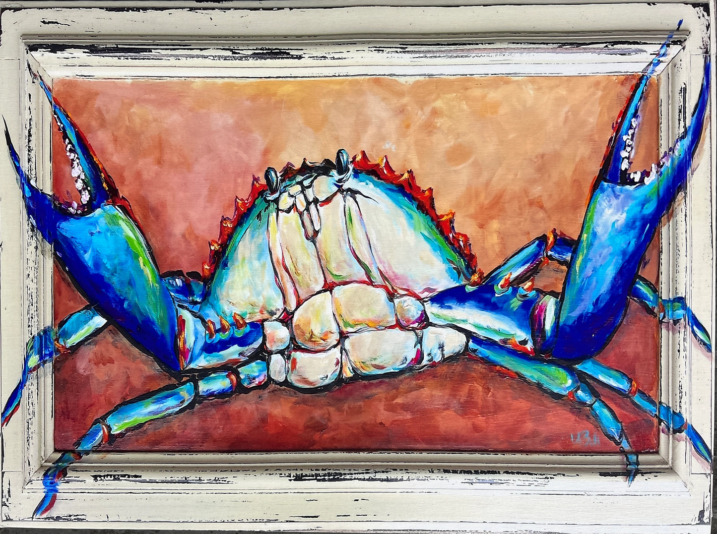 DANCING BLUE CRAB**Gallery Wrapped Giclee 18" X 24" ** by Paige DeBell