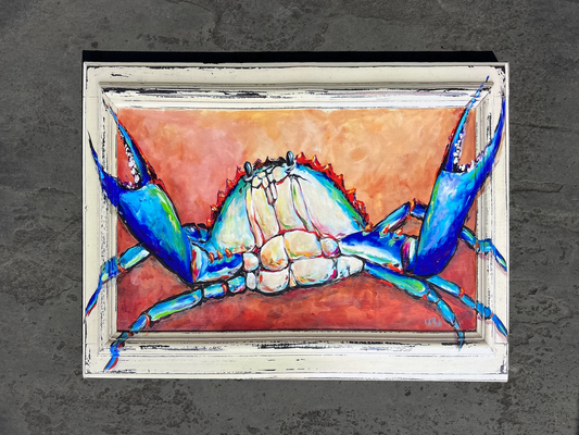 DANCING BLUE CRAB**Gallery Wrapped Giclee 18" X 24" ** by Paige DeBell