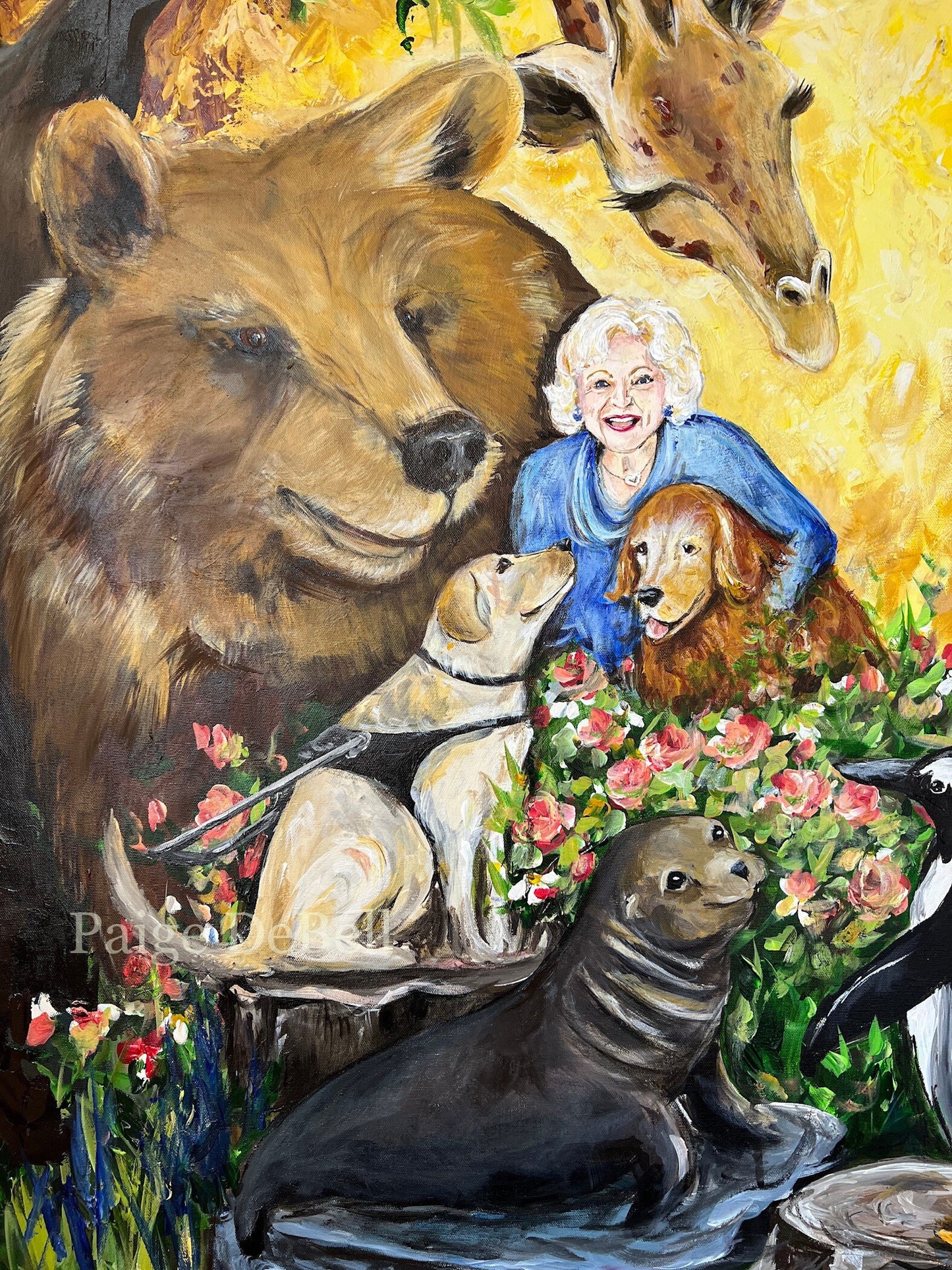 BETTY WHITE Tribute Painting by New Orleans artist, Paige DeBell