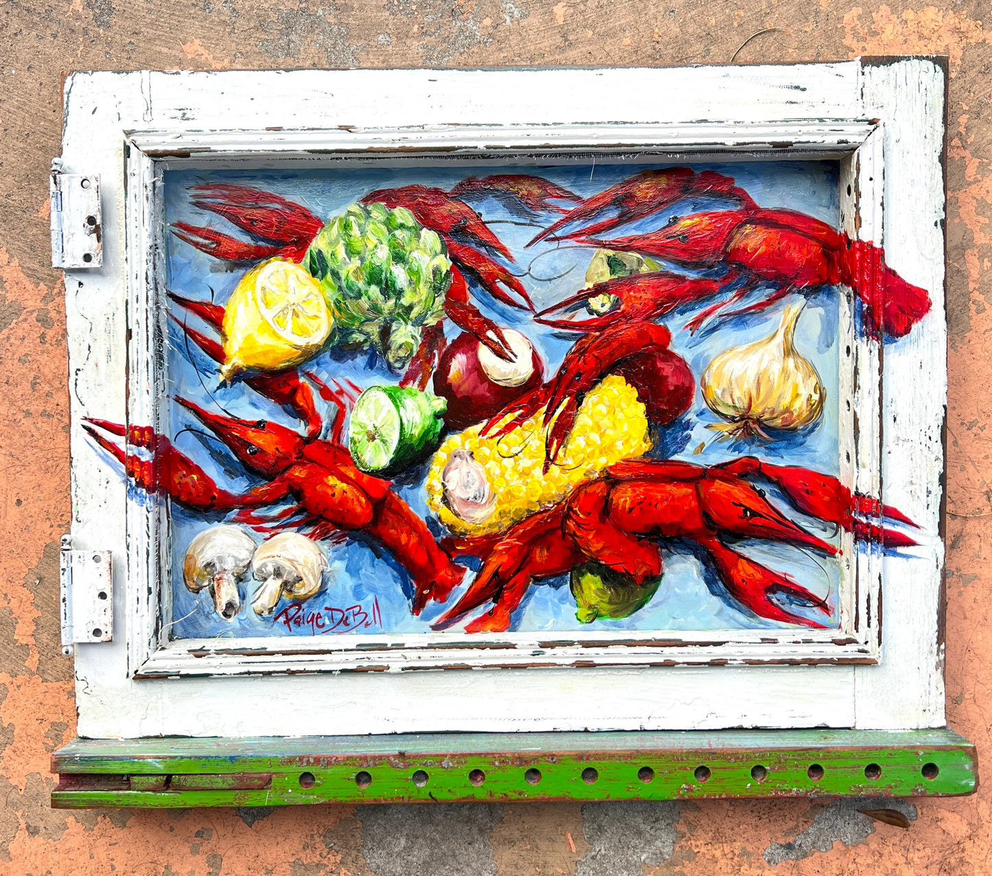 CRAWFISH BOIL Painting** Crawfish art**New Orleans artist Original Crawfish painting**20x24”