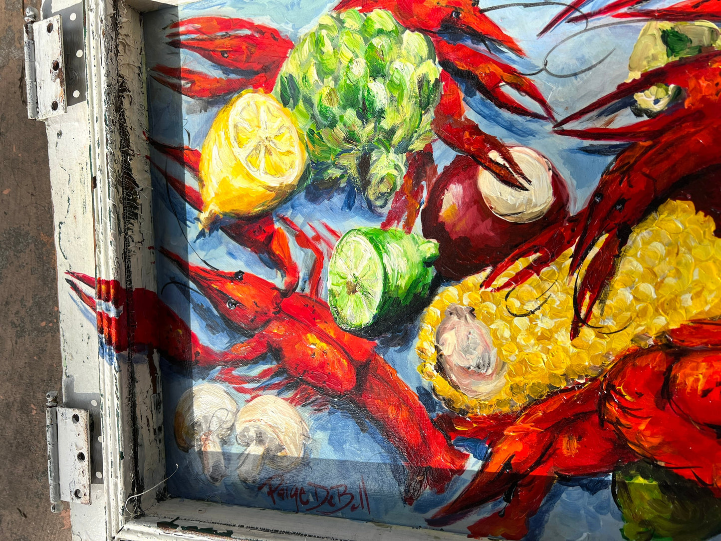 CRAWFISH BOIL Painting** Crawfish art**New Orleans artist Original Crawfish painting**20x24”