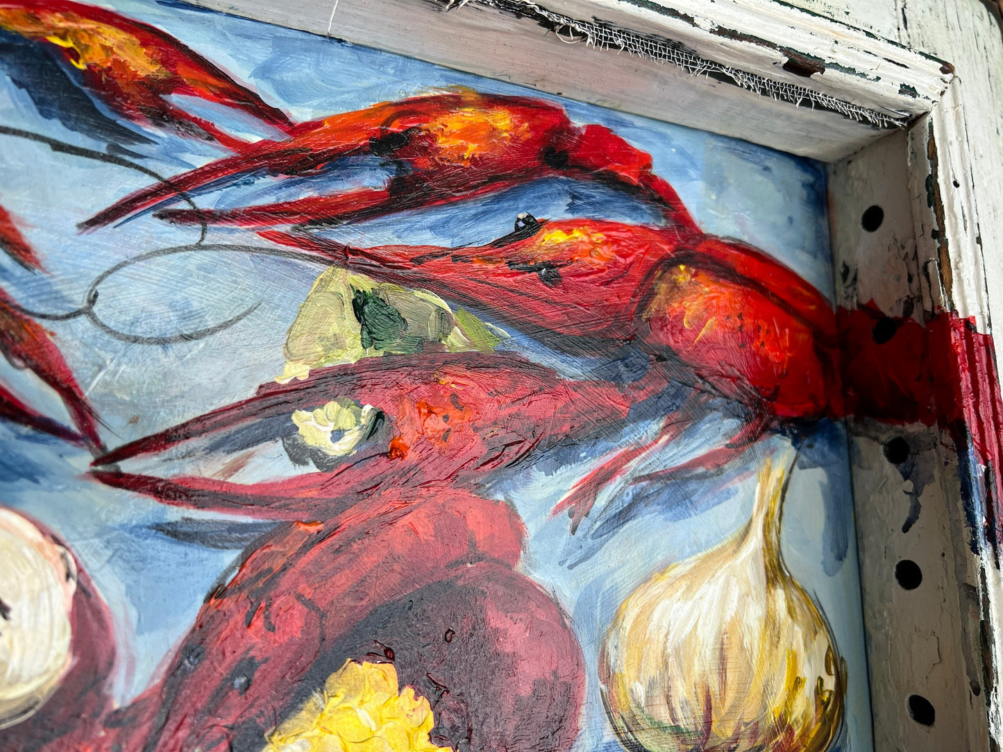 CRAWFISH BOIL Painting** Crawfish art**New Orleans artist Original Crawfish painting**20x24”