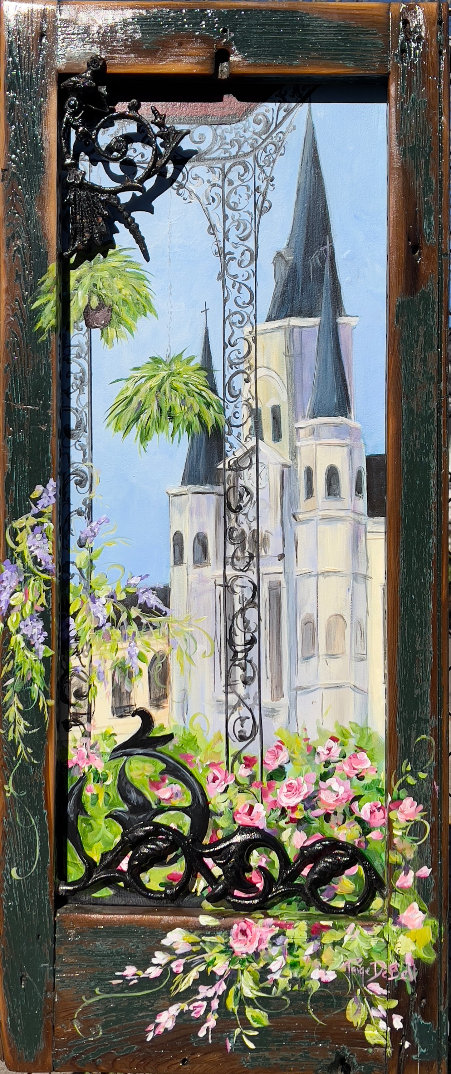 St. Louis Cathedral “View from the Balcony” Original Painting by Paige DeBell